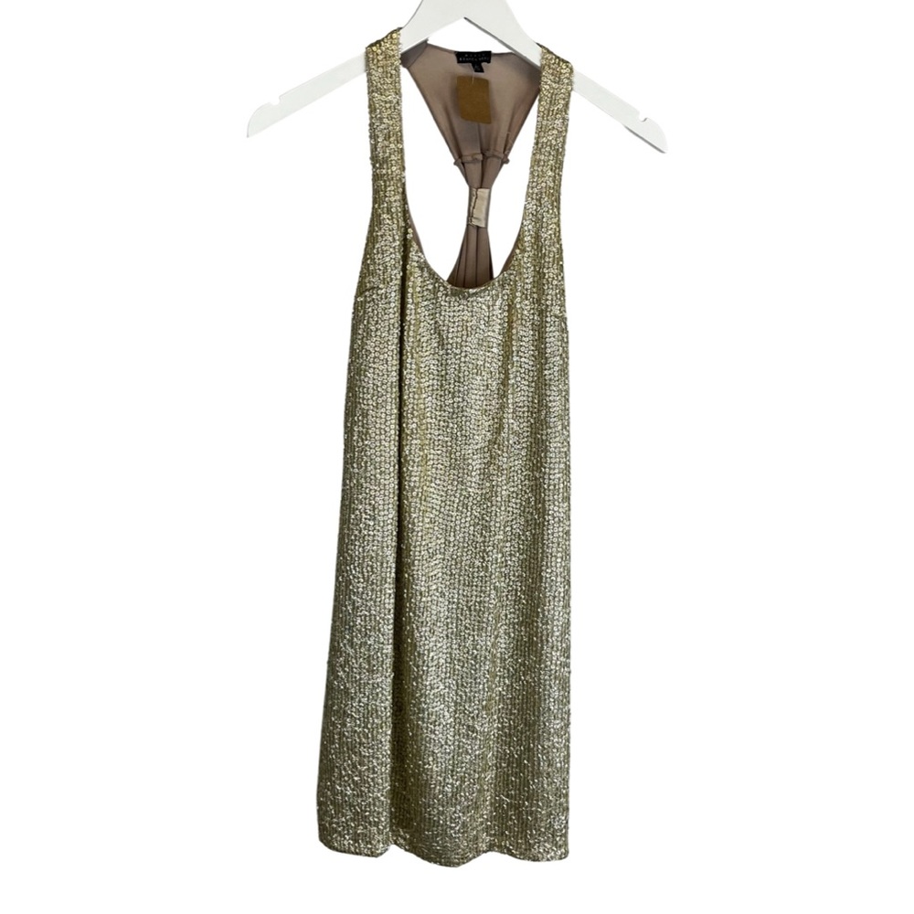 Maria Biance Nero Gold Sequin Tank Dress